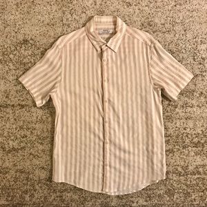 Bershka Striped Short Sleeve Shirt - XS